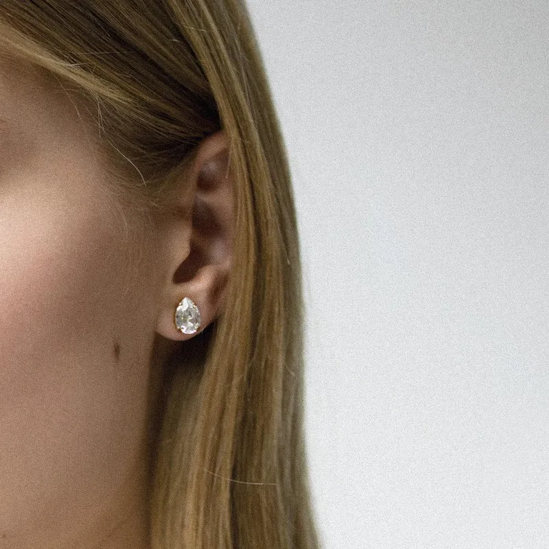 Bild 2 för Petite Drop Stud örhängen crystal