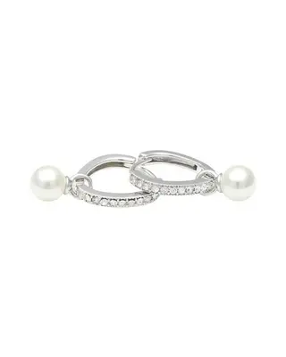Produktfoto för Petite Kennedy hoops örhängen ivory pearl