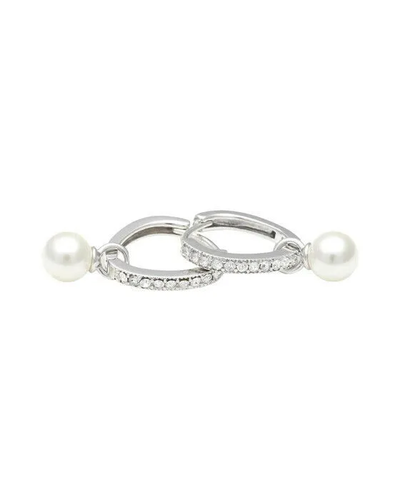 Bild 1 för Petite Kennedy hoops örhängen ivory pearl