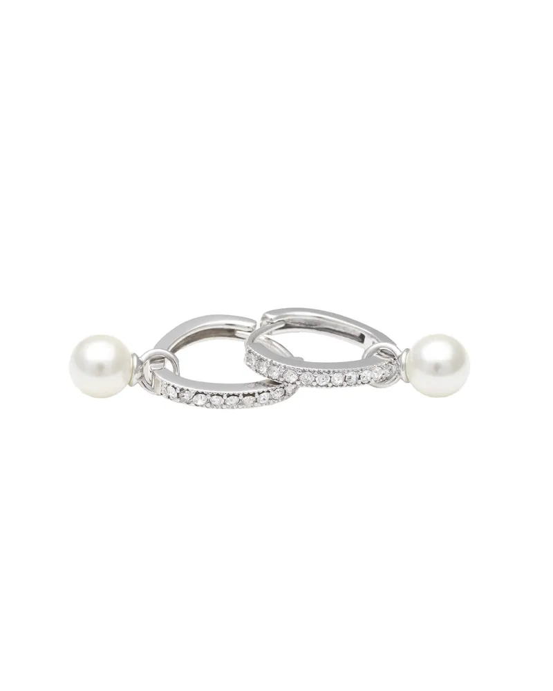 Bild 2 för Petite Kennedy hoops örhängen ivory pearl