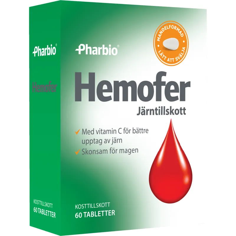 Bild 1 för Pharbio Hemofer Järn 60 tabletter