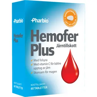 Produktfoto för Pharbio Hemofer Plus 60 tabletter