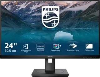 Produktfoto för Philips 242S9JML - S Line - LED-skärm - 24 (23.8 visbar) - 1920 x 1080 Full HD (1080p) @ 75 Hz - VA - 300 cd/m² - 3000:1 - 4 ms - HDMI, VGA, DisplayPort - högtalare - svart