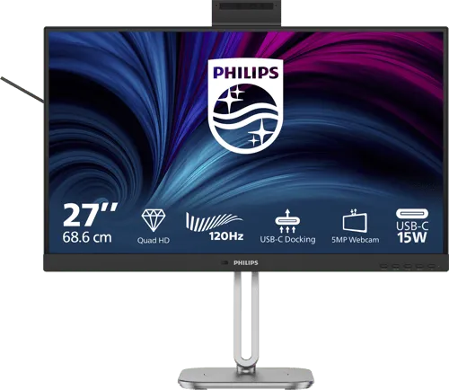 Alternativ bild 0 för Philips 27B2U4601H - 4000 Series - LED-skärm - 27 - 2560 x 1440 QHD @ 120 Hz - IPS - 1500:1 - HDMI, DisplayPort, USB-C - högtalare - silver, träkol