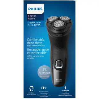 Produktfoto för Philips 3000X Series X3051 - Rakapparat - sladdlös - nattsvart