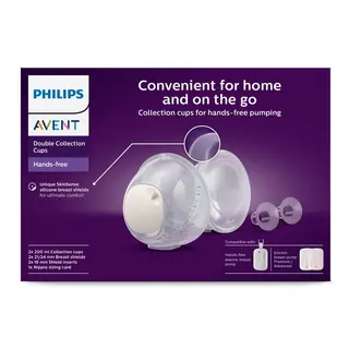 Produktfoto för Philips Avent Dubbla Uppsamlingsbehållare Handsfree 2 st