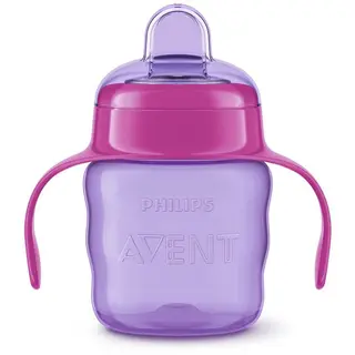 Produktfoto för Philips Avent Pipmugg lila/rosa 6m+ 200 ml