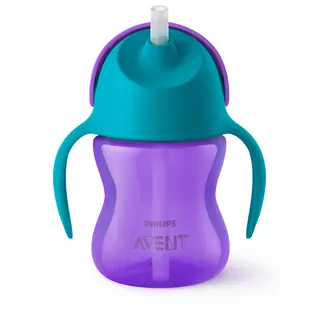Produktfoto för Philips Avent Sugrörsmugg lila/turkos 9m+ 200 ml