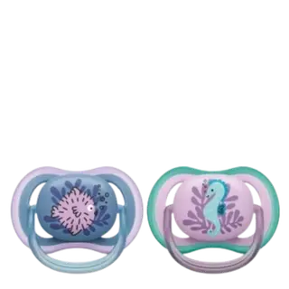 Produktfoto för Philips Avent Ultra Air Napp 6-18 månader Blå/Lila 2-pack