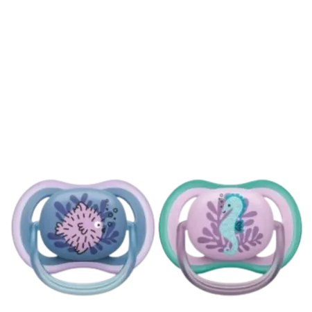 Bild 1 för Philips Avent Ultra Air Napp 6-18 månader Blå/Lila 2-pack