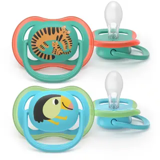 Produktfoto för Philips Avent Ultra Air Napp Blå & Turkos 6-18 mån 2-pack