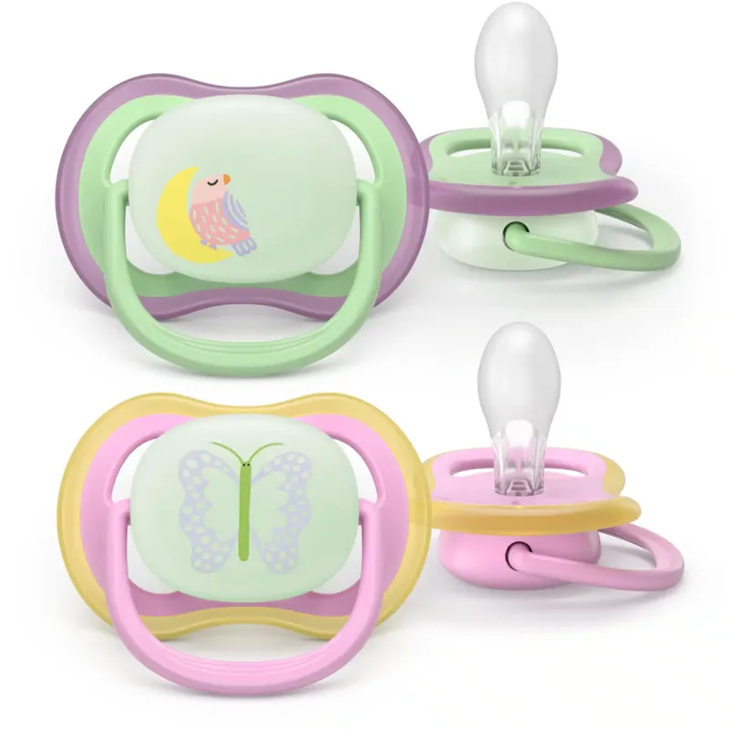 Bild 2 för Philips Avent Ultra Air Nattnapp Rosa & Blå 6-18 mån 2-pack