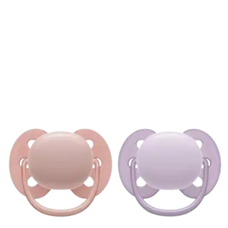 Produktfoto för Philips Avent Ultra Soft Napp 0-6 mån Rosa/Lila 2-pack