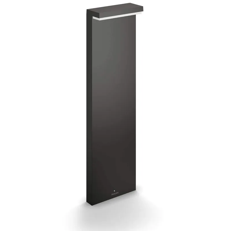 Bild 2 för Philips Bustan stolplampa 3,8 W, Väggbelysning för utomhusbruk, Antracit, Gjuten aluminium, IP44, Trädgård, Terass, I