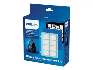 Produktfoto för Philips FC8010 - Filtersats - till dammsugare - för PowerPro Active FC9552, FC9553, FC9555, FC9556  PowerPro Compact FC9328, FC9329, FC9334