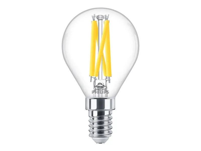 Alternativ bild 0 för Philips Filamentkronljuskälla klar 60 W P45 E14, 5,9 W, 60 W, E14, 806 LM, 15000 h, Varmt sken