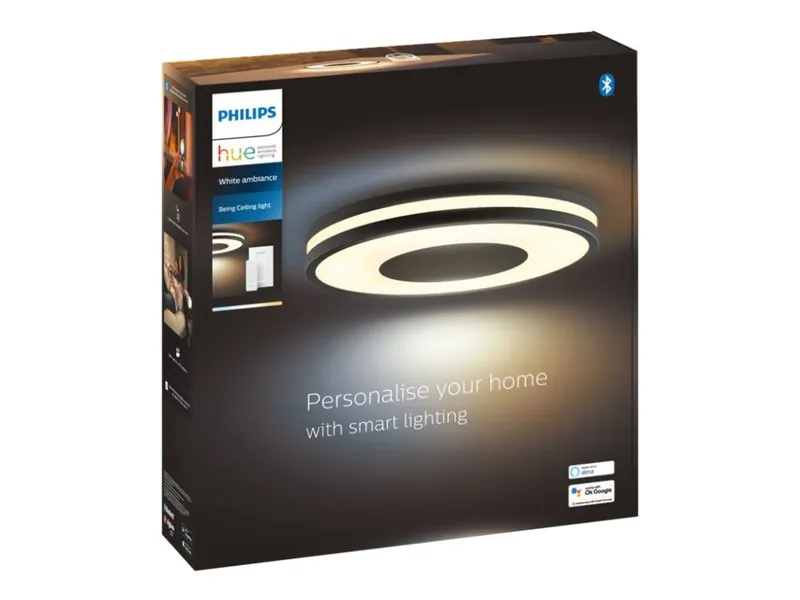 Alternativ bild 0 för Philips Hue - Being Plafond White Amb. Black Philips Hue