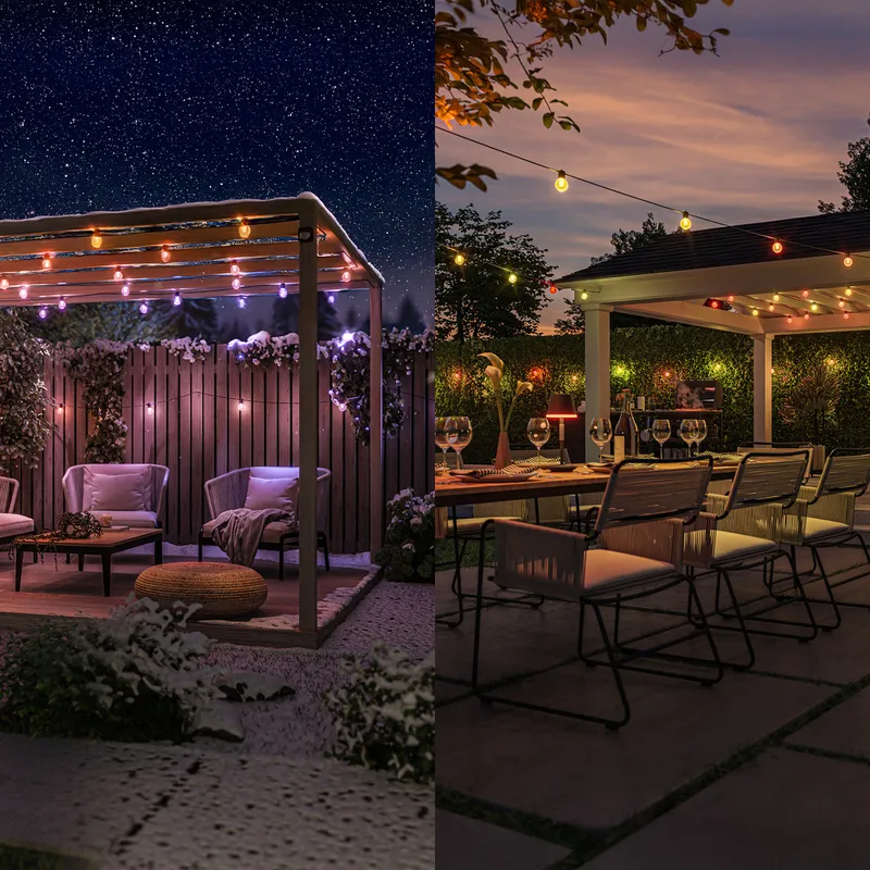 Bild 4 för Philips Hue Festavia Globe utomhusljusslingor, 14m