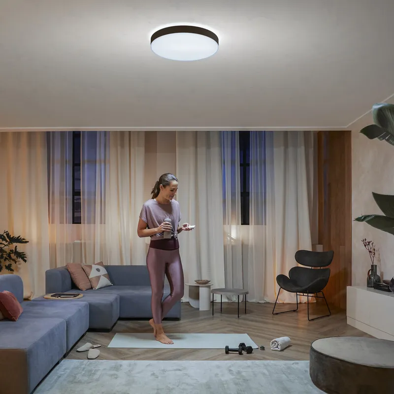 Bild 3 för Philips Hue - Hue Enrave XL Plafond White Amb. Black Phillips Hue