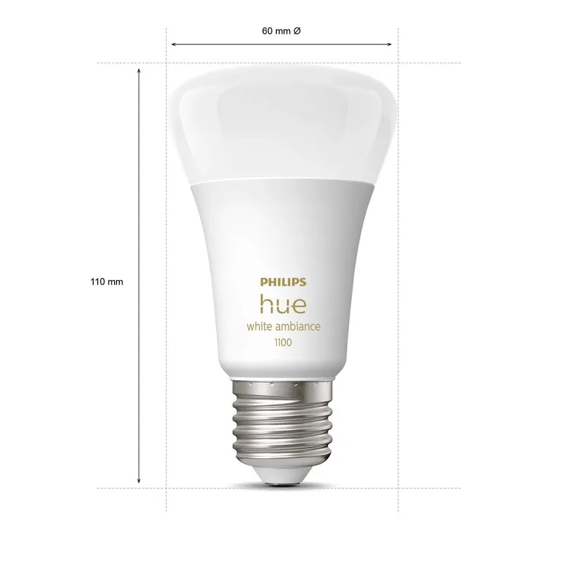 Bild 2 för Philips Hue - Philips Hue White Amb. 9W Bluetooth E27 Päronlampa Philips Hue