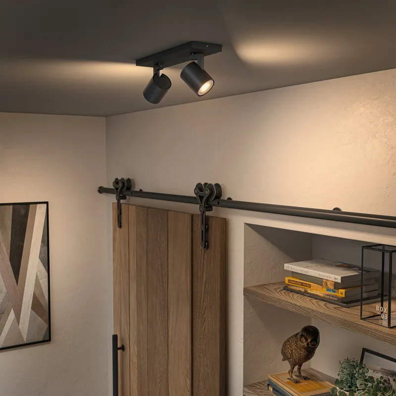 Bild 2 för Philips Hue Runner Dubbel Spotlight - Svart - Med Dimmer Switch