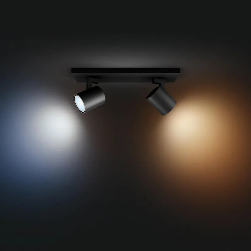 Bild 4 för Philips Hue Runner Dubbel Spotlight - Svart - Med Dimmer Switch