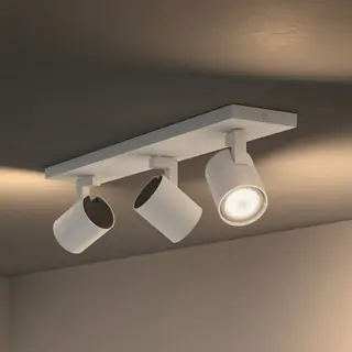 Produktfoto för Philips Hue Runner Trippel Spotlight - Vit - Med Dimmer Switch