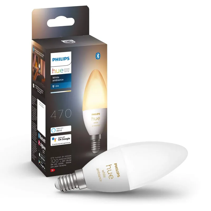 Bild 1 för Philips Hue White Ambiance Candle - E14-glödlampa