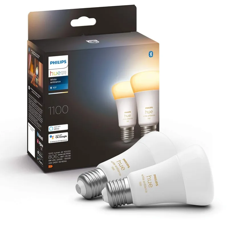 Bild 1 för Philips Hue White Ambiance - E27-lampor - 2-pack