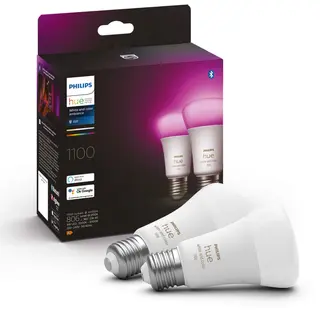 Produktfoto för Philips Hue White and Color Ambiance - E27-lampor - 2-pack
