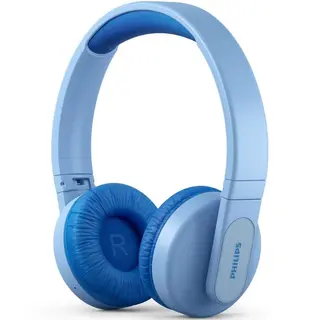 Produktfoto för Philips Kids TAK4206BL - Hörlurar - på örat - Bluetooth - trådlös, kabelansluten - 3,5 mm kontakt - blå