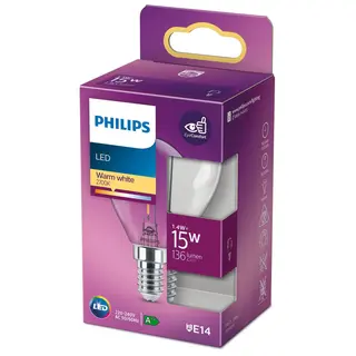 Produktfoto för Philips LED-glödlampa Classic Candle 1.4W/827 (15W) Clear E14