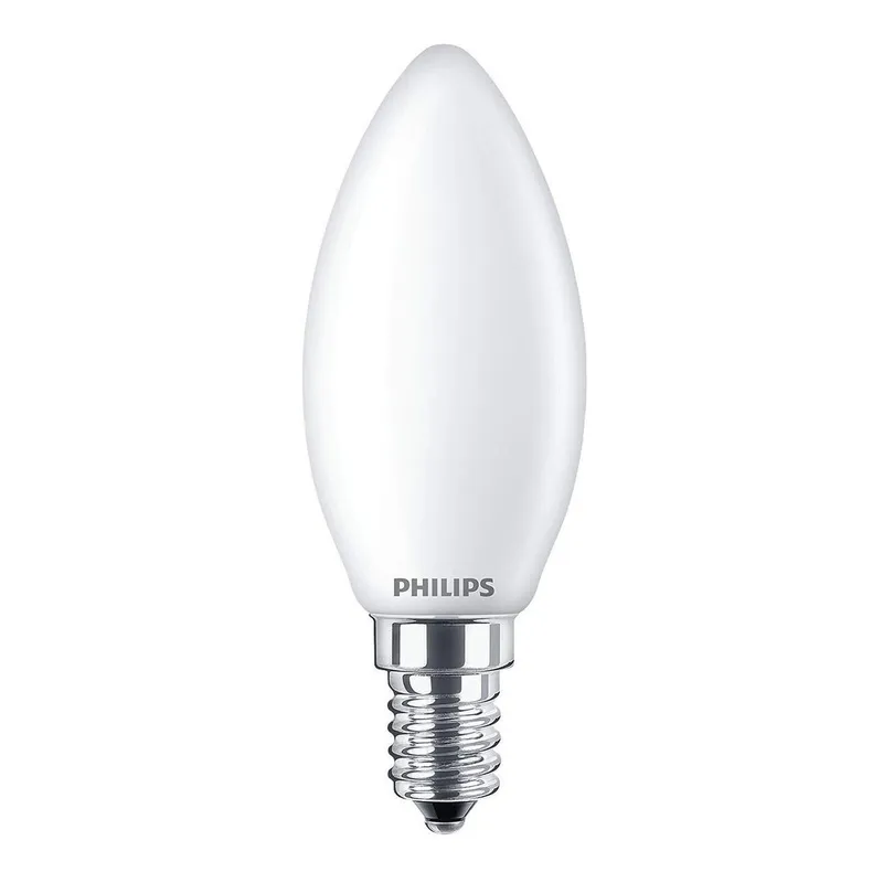 Bild 2 för Philips LED-glödlampa Classic Candle 4.3W/827 (40W) Frosted 2-pack E14