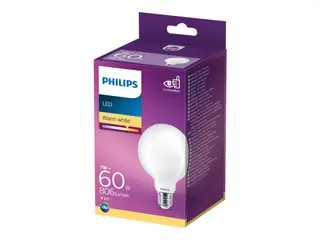 Produktfoto för Philips LED-glödlampa Classic Globe Ø95 7W/827 (60W) Frosted E27