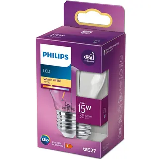 Produktfoto för Philips LED-glödlampa Classic Krone 1.4W/827 (15W) Clear E27