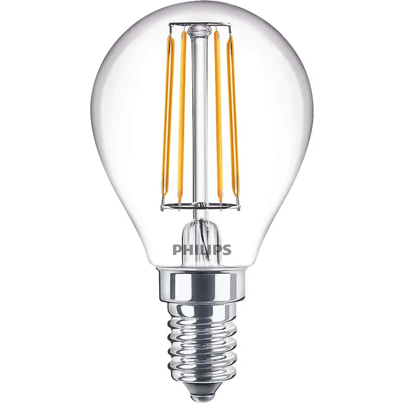 Bild 2 för Philips LED-glödlampa Classic Mini-ball 4.3W/827 (40W) Clear 2-pack E14