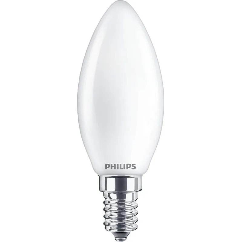 Bild 2 för Philips - LED-glödlampa - form: B35 - glaserad finish - E14 - 3.4 W (motsvarande 40 W) - klass D - varmt vitt ljus - 2200-2700 K