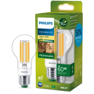 Produktfoto för Philips LED-glödlampa Standard 4W/827 (60W) Clear E27