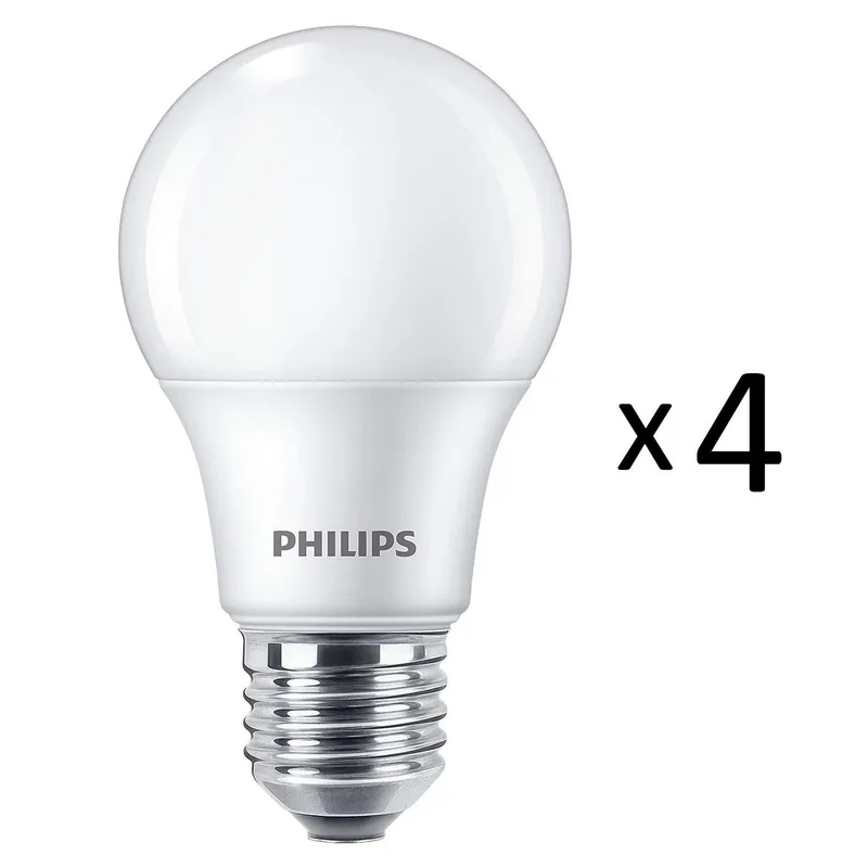 Bild 2 för Philips LED-glödlampa Standard 8W/827 (60W) Frosted 4-pack E27