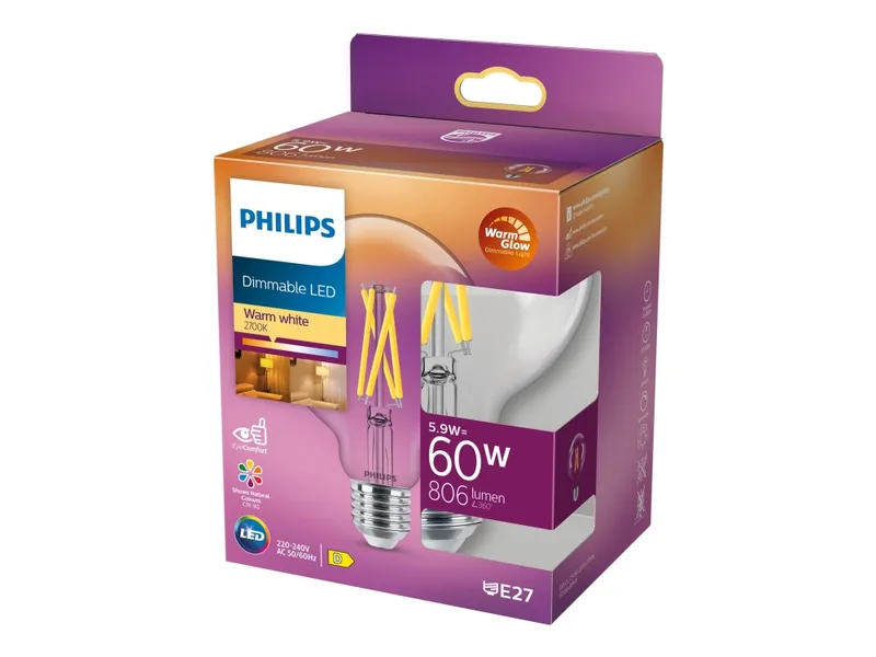 Alternativ bild 0 för Philips LEDCL GLOB 5,9W E27