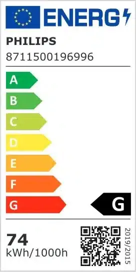 Bild 2 för Philips MASTERColour CDM-T - CMG-glödlampa (Ceramic Metal Halide) - form: T19 - klar finish - G12 - 73.2 W - klass G - varmt vitt ljus - 3000 K