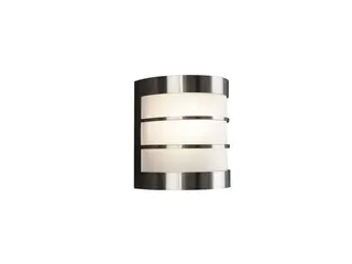 Produktfoto för Philips myGarden Calgary vägglampa 60 W E27 ljuskälla medföljer inte, Väggbelysning för utomhusbruk, Rostfritt stål, Glas, IP44, Trädgård, Terass, II