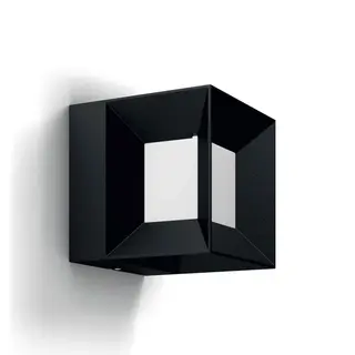 Produktfoto för Philips myGarden Parterre - Vägglampa - LED - 8 W (motsvarande 58 W) - varmt vitt ljus - lykta - svart