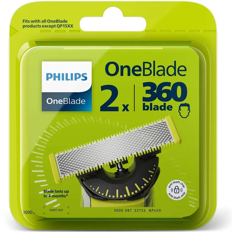 Bild 2 för Philips OneBlade QP420 - Reservblad - till trimningsmaskin (paket om 2)