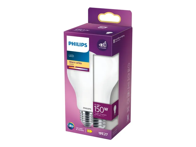 Alternativ bild 0 för Philips - Päronlampa LED 17,5W (2452lm/150W) E27