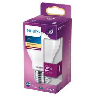 Produktfoto för Philips - Päronlampa LED 2,2W Glas (250lm) E27