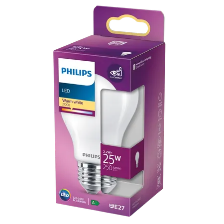 Bild 1 för Philips - Päronlampa LED 2,2W Glas (250lm) E27