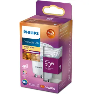 Produktfoto för Philips - Päronlampa LED 3,8W (50W/345lm) CRI90 Dimbar GU10