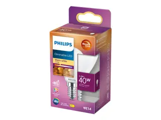 Produktfoto för Philips - Päronlampa LED 4,5W (470lm) Klot Dimbar E14