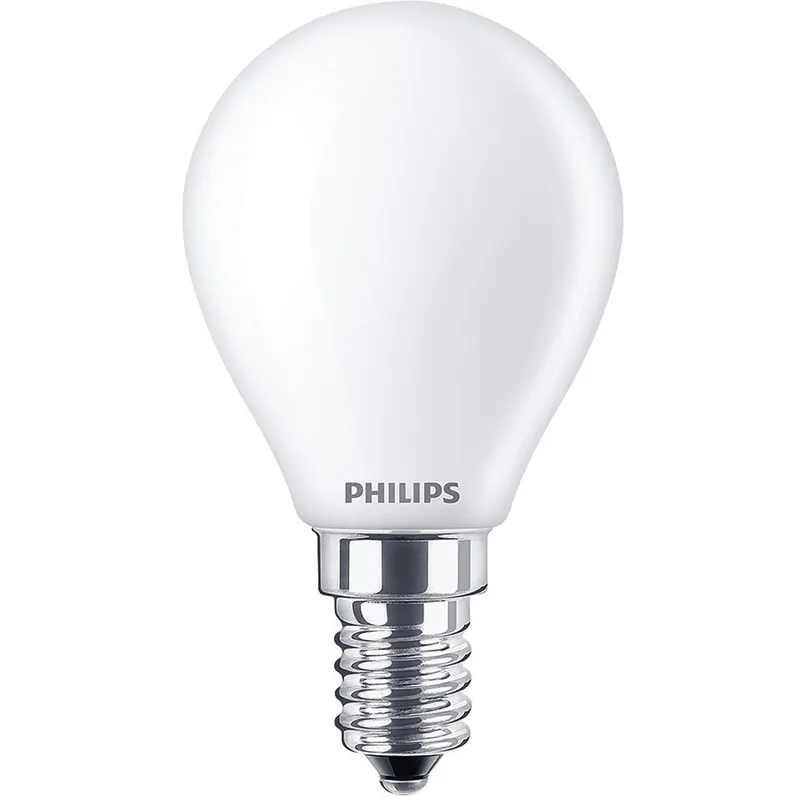 Bild 2 för Philips - Päronlampa LED 4,5W (470lm) Klot Dimbar E14